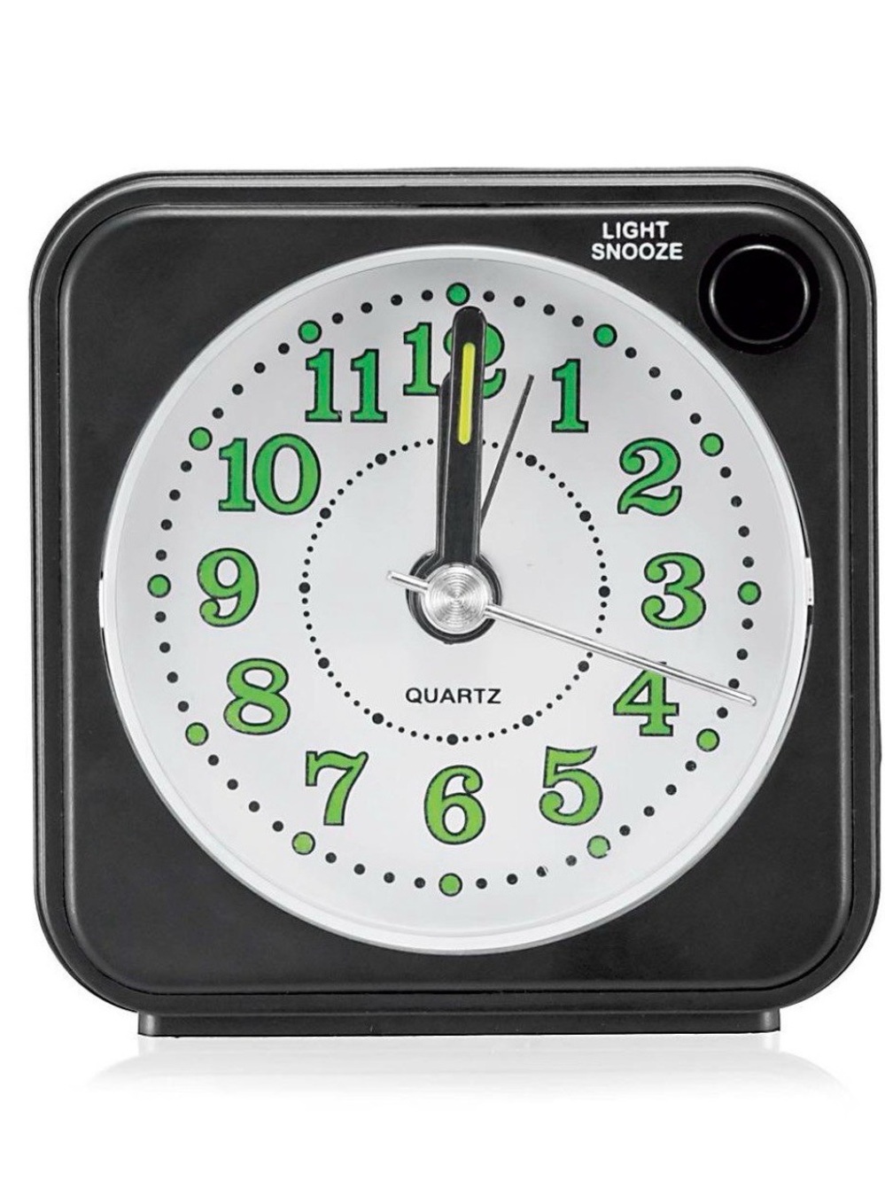 Mini Analog Travel Alarm Clock Loud Alarm Light Snooze Luminous Hands